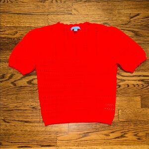 Draper James Bright Red Crew Neck Sweater